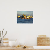 Mersey Ferry met Liverpool Waterfront voorbij Poster (Keuken)