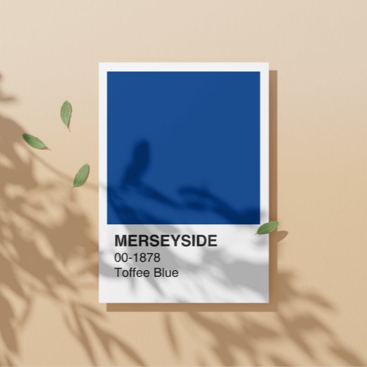Merseyside Toffee blauw - witte rand Perfect Poster