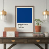 Merseyside Toffee blauw - witte rand Perfect Poster