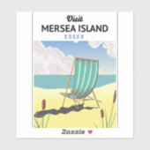 Mersia eiland Essex reisposter Sticker (Vel)