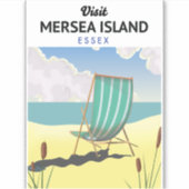 Mersia eiland Essex reisposter Sticker (Voorkant)