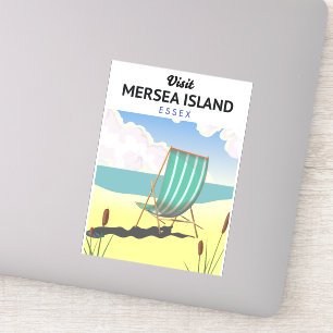 Mersia eiland Essex reisposter Sticker