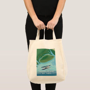 Mersia Island, Essex Reisposter in vintage stijl Tote Bag