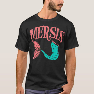 Mersis Fish Tail Sister Mermaid Family Sibling Mat T-shirt