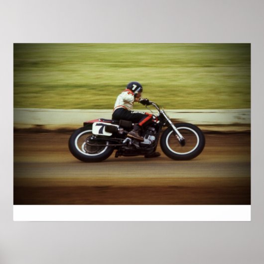 MERT LAWWILL POSTER - 1972 FLAT TRACK RACE (Voorkant)