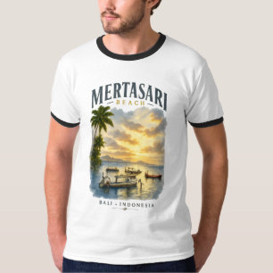 Mertasari Beach Bali Basic Ringert-shirt T-shirt