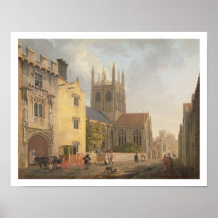 Merton College, Oxford, 1771 (olie op doek) Poster