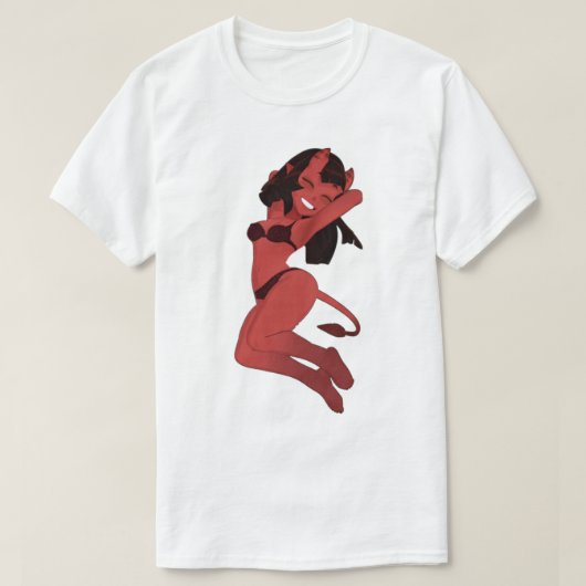 Meru The Succubus Cute Trendy Stiker-Bad Girl T-shirt (Design voorkant)