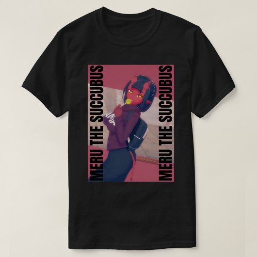 Meru the Succubus Meru The Demon Girl Merudina T-shirt (Design voorkant)