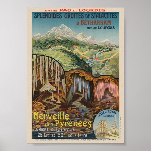 Merveille des Pyrénées France Vintage Poster 1903 (Voorkant)