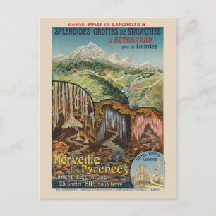 Merveille des Pyrénées France Vintage Poster 1903 Briefkaart