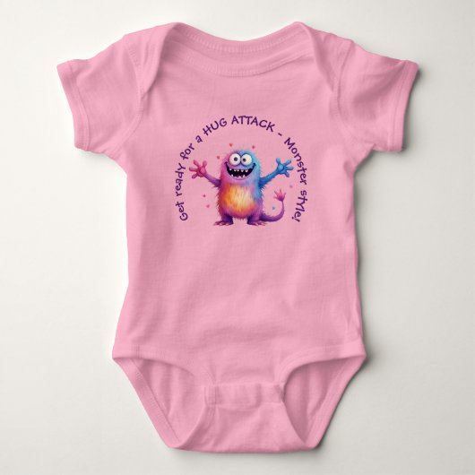 Mervin: het knuffelmonster romper (Voorkant)