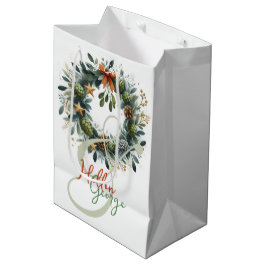 Mery Christmas Cones Mistletoe gepersonaliseerd Medium Cadeauzakje