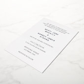 Meryl Elegant Modern Wedding Folie Uitnodiging (Gedraaid)