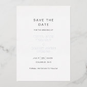 Meryl Elegant Modern Wedding Save the Date Folie Uitnodiging (Voorkant)
