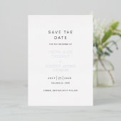 Meryl Elegant Modern Wedding Save the Date Folie Uitnodiging (Staand Voorkant)