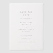 Meryl Elegant Modern Wedding Save the Date Vellum Uitnodigingen (Voorkant)