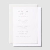 Meryl Elegant Modern Wedding Save the Date Vellum Uitnodigingen (Offset)