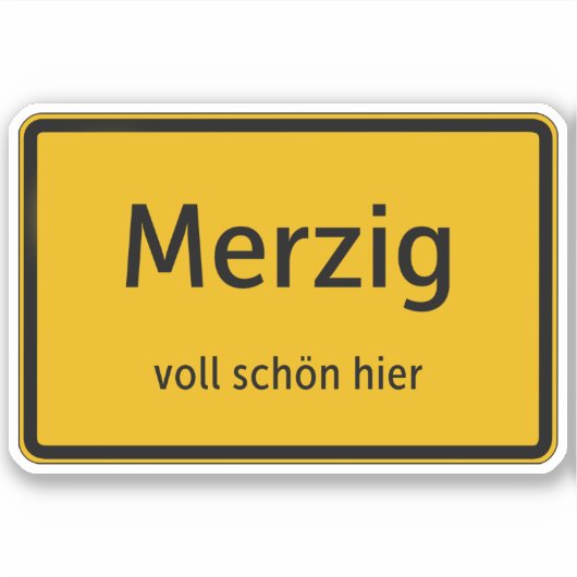 Merzig Aufkleber Sticker Autoaufkleber (Voorkant)