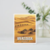 Merzouga Marokko Reizen Briefkaart (Staand voorkant)