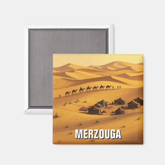 Merzouga Marokko Reizen Magneet (Voorkant / Achterkant)