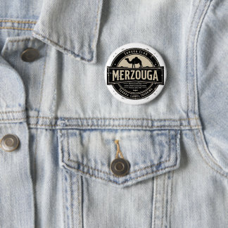 Merzouga Sahara Kameelrit Vintage Badge | Retro M Ronde Button 5,7 Cm