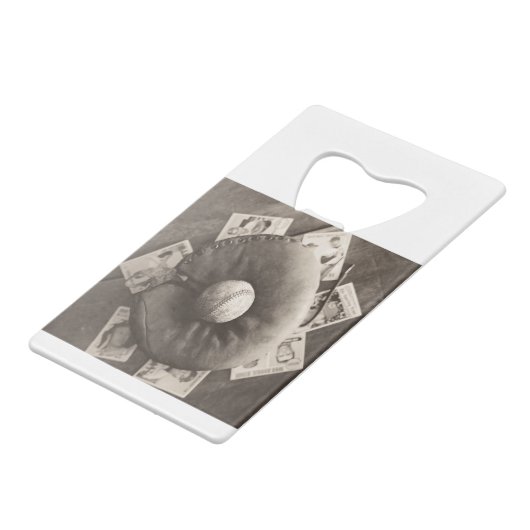 MES01BWD3 Baseball Cards.tif Creditkaart Flessenopener (Voorkant Gekanteld)