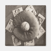 MES01BWD3 Baseball-Kaarten.tif Magneet (Voorkant)