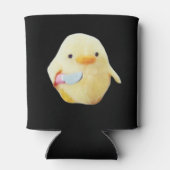 Mes Eend Pluche Meme Dubbelzijdig Zwart Blikjeskoeler (Achterkant)