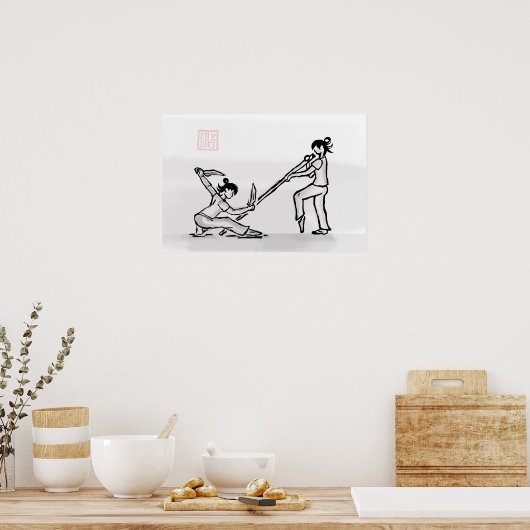 mes en staaf poster (Keuken)