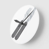 Mes en vork ronde klok (Hoek)