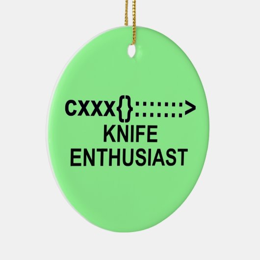 Mes enthousiasteling teken keramisch ornament (Rechts)