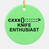 Mes enthousiasteling teken keramisch ornament (Achterkant)