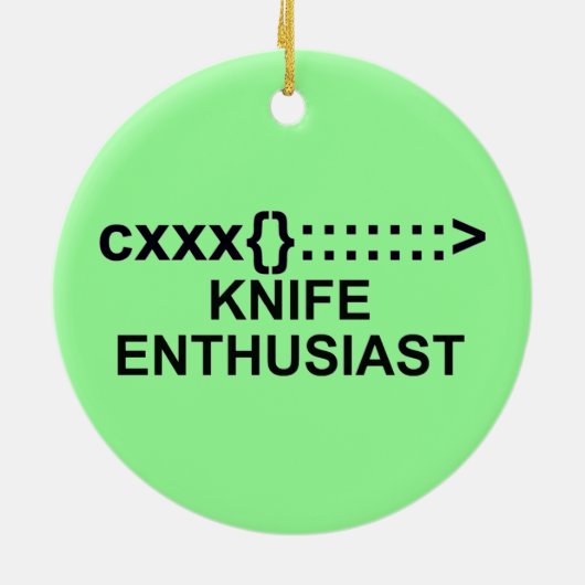 Mes enthousiasteling teken keramisch ornament (Achterkant)