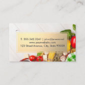 Mes | Fruit Groenten | Gouden Frame Visitekaartje (Achterkant)