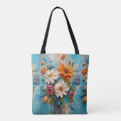 Mes Geschilderd Boeket Tote Bag (Achterkant)