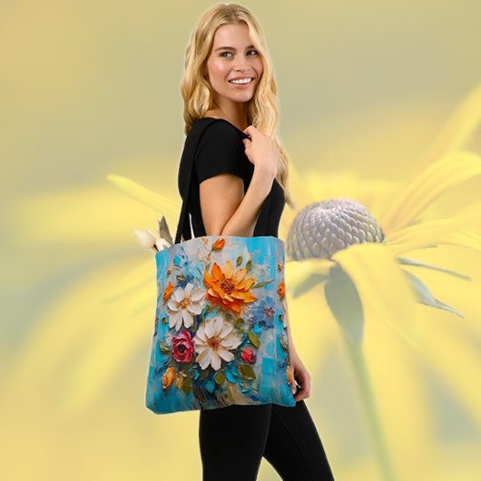 Mes Geschilderd Boeket Tote Bag