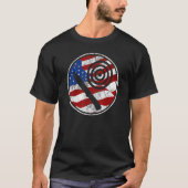 Mes gooien Amerikaanse vlag  Mes Throwi T-shirt (Voorkant)