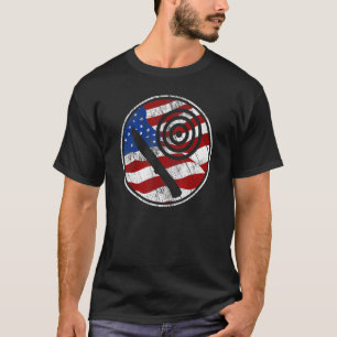 Mes gooien Amerikaanse vlag  Mes Throwi T-shirt