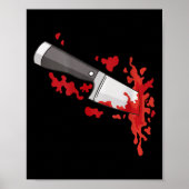 Mes in de CK Halloween moordkostuum mes in Poster (Voorkant)