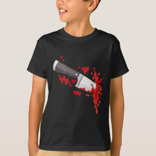 Mes in de CK Halloween moordkostuum mes in T-shirt