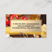 mes | keukengerei | Pasta en groenten Visitekaartje (Achterkant)