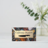 mes | Lepels en specerijen | Goud Lijst Visitekaartje (Staand voorkant)