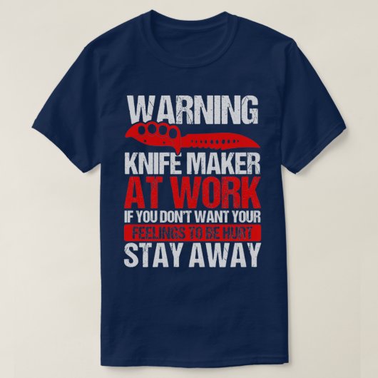 Mes Making Knife verzamelt bladesmith Knife Maker T-shirt (Design voorkant)