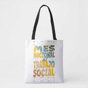 Mes Nacional del Trabajo Sociaal, maatschappelijk  Tote Bag