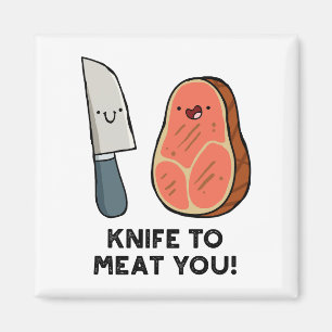 Mes om vlees je steak woordmagneet magneet