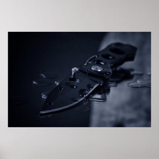 Mes op zwart poster (Voorkant)