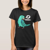 Mes papegaai wil zaden in turquoise papegaai t-shirt (Voorkant)