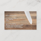 mes | Snijplankje | koken Visitekaartje (Achterkant)