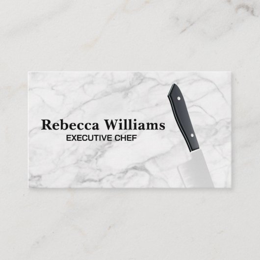 mes | Snijplankje | koken Visitekaartje (Voorkant)